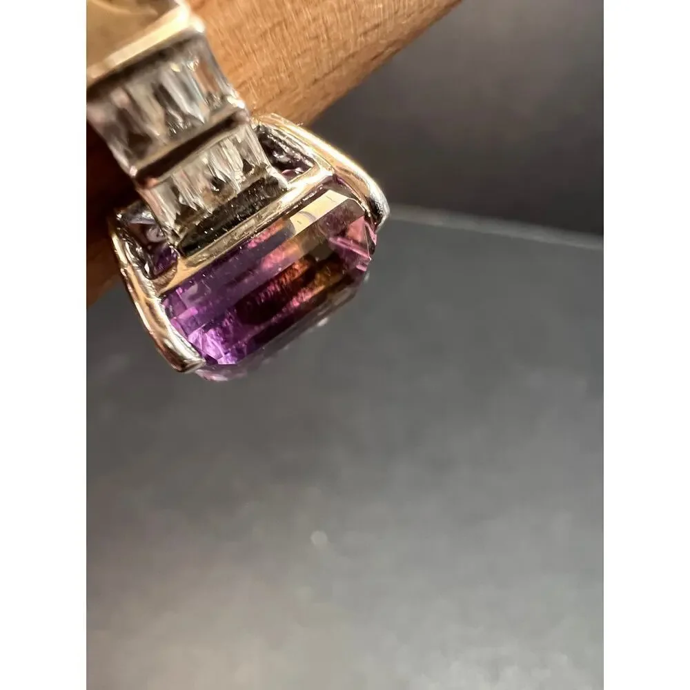 NEW ametrine and topaz sterling silver ring size 11